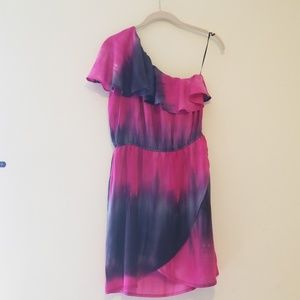 Olive & Oak One Shoulder Tie Dye Dress